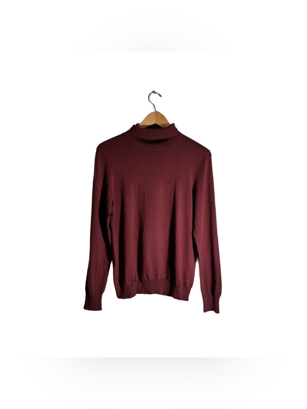Banana Republic Turtleneck Sweater Women's Large Silk Cashmere Blend Mauve Fall